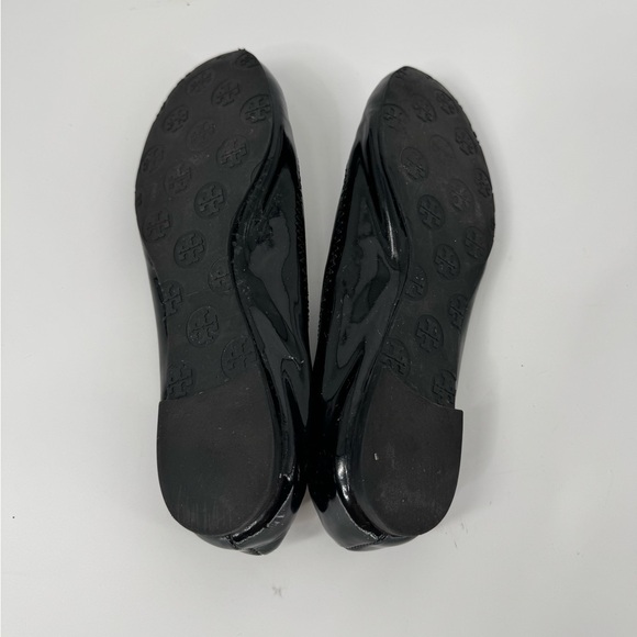 Tory Burch Shoes Reva Flats Black Patent Leather - Picture 6 of 8